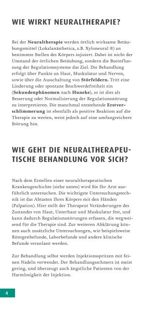 DIE GROSSE KRAFT DER KLEINEN NADEL - Neuraltherapie und ...