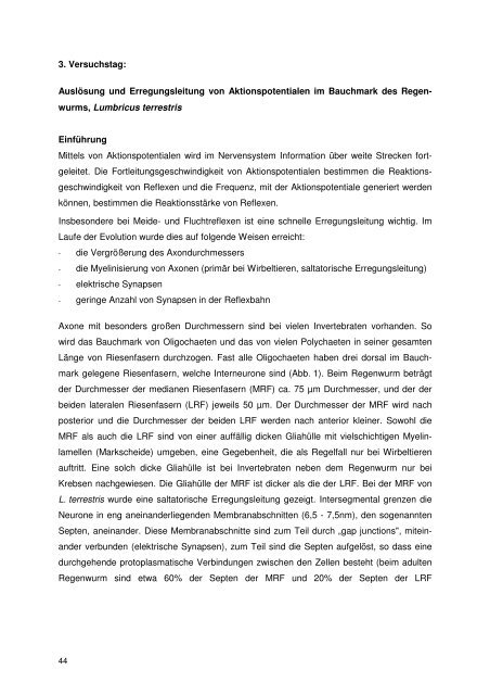 Grundkurs Tierphysiologie - Institut für Biologie und Neurobiologie ...