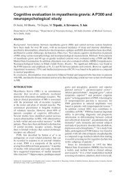 Cognitive evaluation in myasthenia gravis: A P300 ... - Neurology Asia