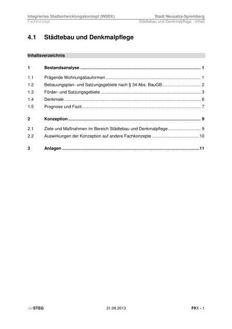 Städtebau mit Anlagen - Neusalza-Spremberg