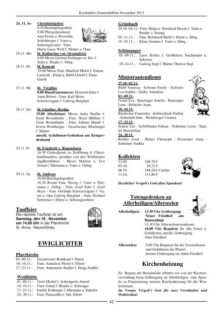 Gemeindeblatt November 2013 - Neuschönau