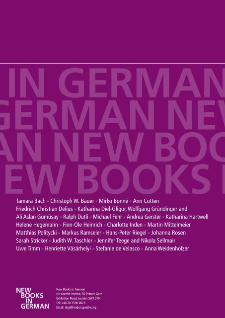 issue 34 - New Books in German