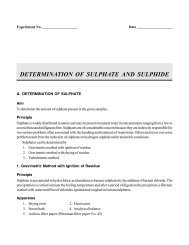 Determination of Sulphate and Sulphide - New Age International