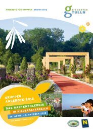 GRUPPEN- ANGEBOTE 2012 - Die Garten Tulln