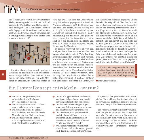 Pfarrbrief St. Laurentius WArendorf Advent 2011