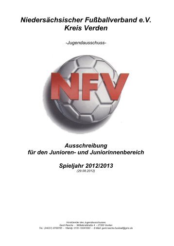 Niedersächsischer Fußballverband e.V. Kreis ... - NFV Kreis Verden