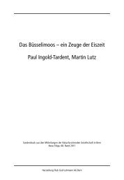 Das Büsselimoos – ein Zeuge der Eiszeit Paul Ingold-Tardent ...