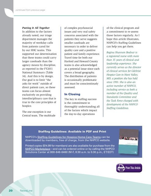 PDF version - National Hospice and Palliative Care Organization