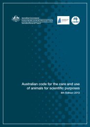 Australian code for the care and use of animals for scientific purposes