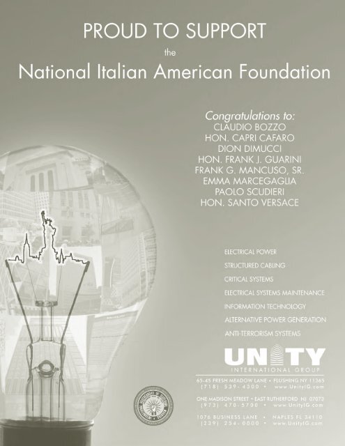 ANNIVERSARY GALA - National Italian American Foundation