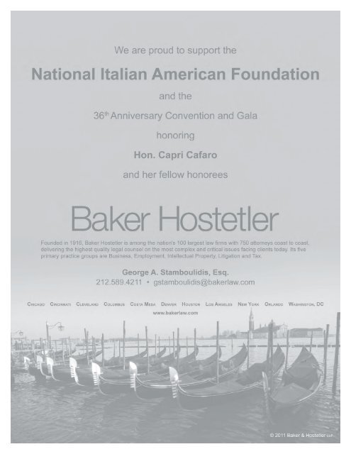 ANNIVERSARY GALA - National Italian American Foundation