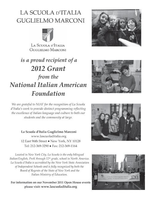 ANNIVERSARY GALA - National Italian American Foundation