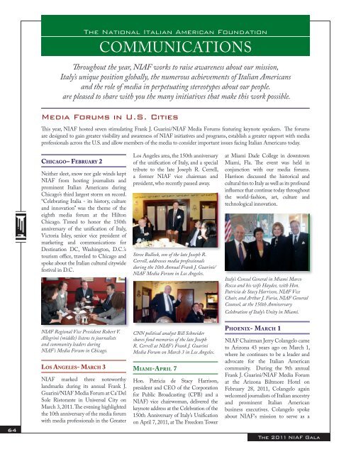 ANNIVERSARY GALA - National Italian American Foundation