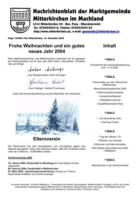 Dezember 2003 - Mitterkirchen im Machland