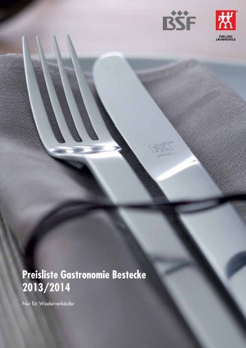 Preisliste Gastronomie Bestecke 2013/2014 - Nicolai GmbH