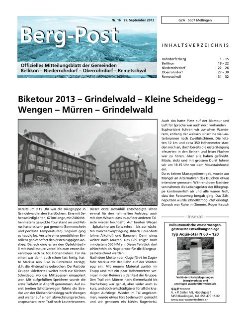 Ausgabe vom 25.09.2013_Teil 1 - Gemeinde Niederrohrdorf