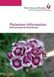 Mögliche Nebenwirkungen einer Chemotherapie - Niels-Stensen ...