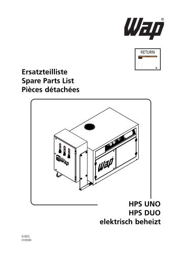 HPS UNO, HPS DUO Elektrisch beheizt - Nilfisk-alto.baudienst.com