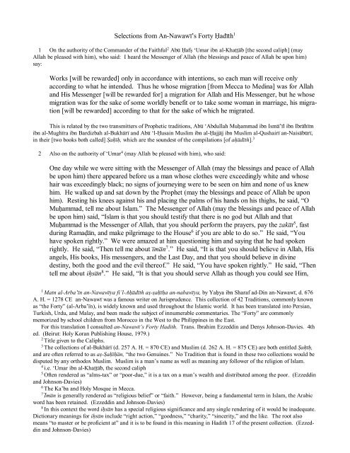 An Nawawi S 40 Hadith