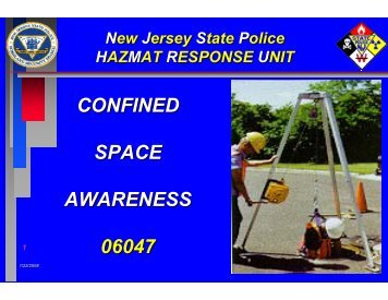 CONFINED SPACE AWARENESS 06047 - New Jersey State Police