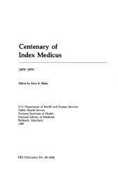 Centenary of Index Medicus - National Library of Medicine - National ...