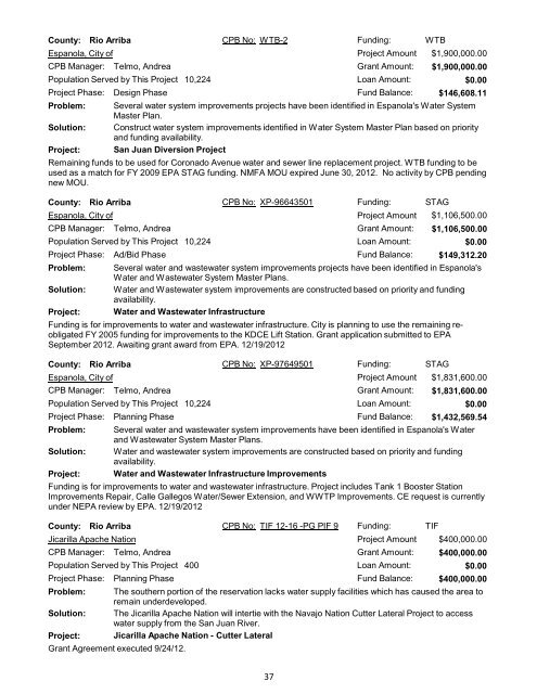 Infrastructure Development Report - New Mexico Environment ...