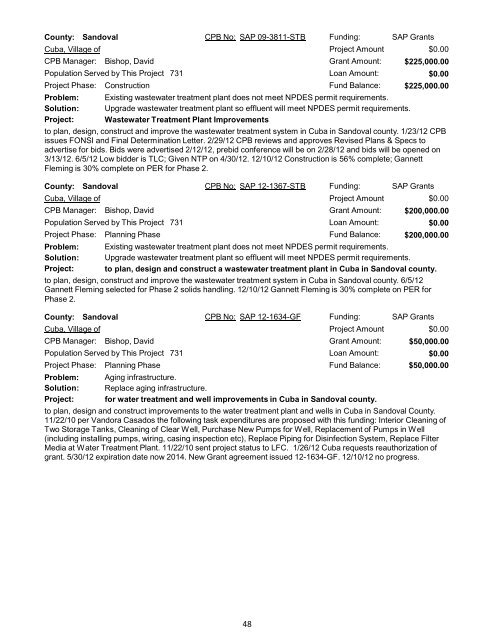 Infrastructure Development Report - New Mexico Environment ...