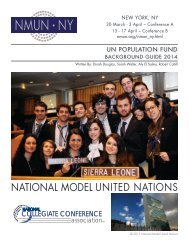 UNFPA Background Guide - National Model United Nations