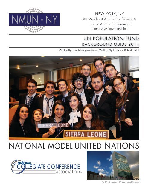 UNFPA Background Guide - National Model United Nations