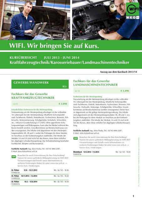 Kfz - WIFI Niederösterreich