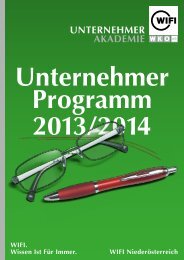 Unternehmer AkAdemIe - WIFI Niederösterreich