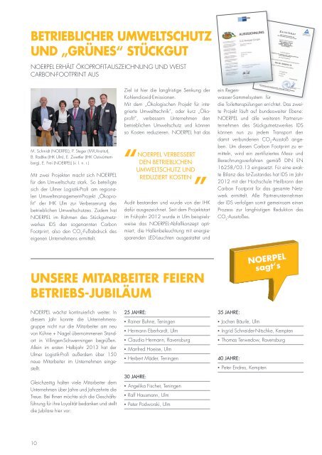 strategisches wachstum - CE Noerpel GmbH Spedition & Logistik