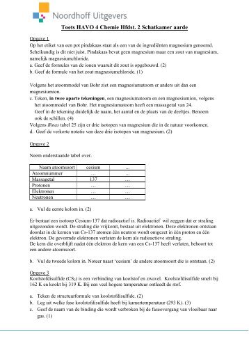 Toets Chemie - Noordhoff Uitgevers