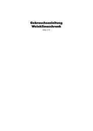 Gebrauchsanleitung WTS - NordCap