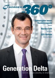 Kundenmagazin Nordex 360