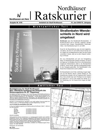 Amtsblatt „Nordhäuser Ratskurier“ Nr. 2005/4 - Stadt Nordhausen