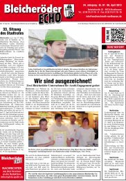 Wir sind ausgezeichnet! - Nordhäuser Wochenchronik