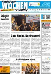 Gute Nacht, Nordhausen! - Nordhäuser Wochenchronik