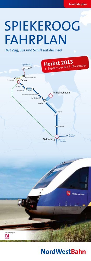 SPIEKEROOG FAHRPLAN - NordWestBahn