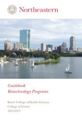 2012-2013 Biotechnology Programs Guidebook - Northeastern ...