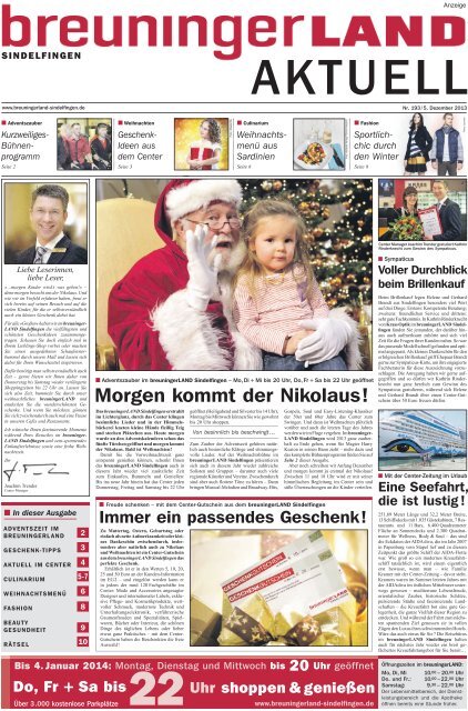 Aktuelle Centerzeitung PDF Download - Breuningerland Sindelfingen