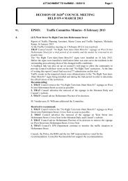 Traffic Committee Minutes - 8 February 2013 - North Sydney Council