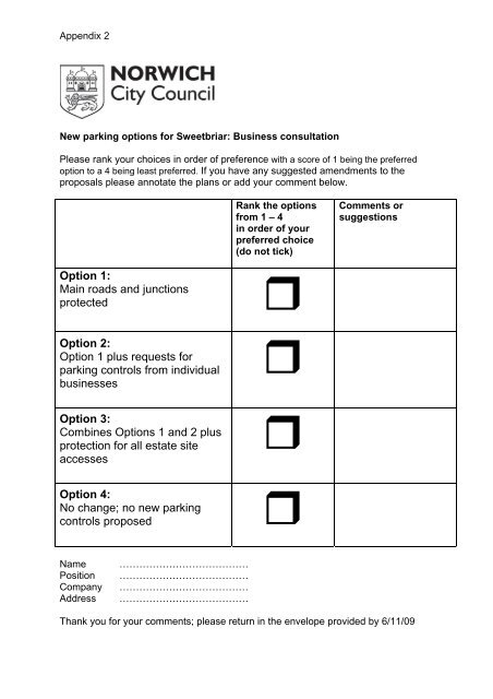 Sweetbriar Industrial Estate waiting restrictions - Norwich City Council