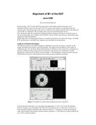 alignment procedure - Nordic Optical Telescope