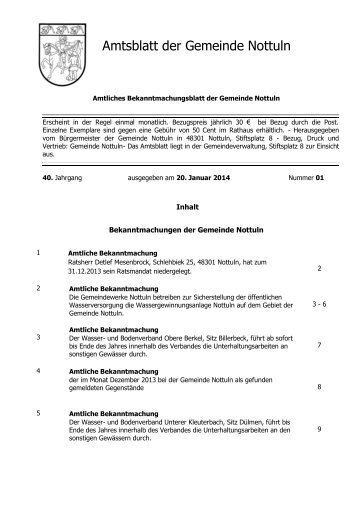 Amtsblatt der Gemeinde Nottuln