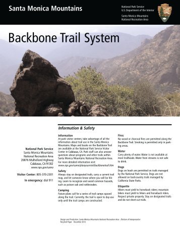 The Backbone Trail map - National Park Service