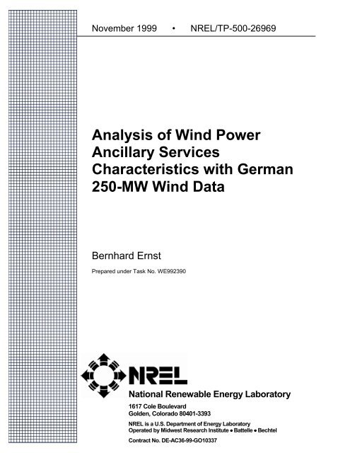 Analysis of Wind Power Ancillary Services Characteristics ... - NREL