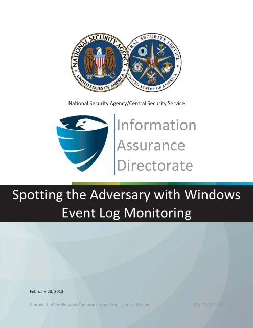 Spotting the Adversary with Windows Event Log Monitoring