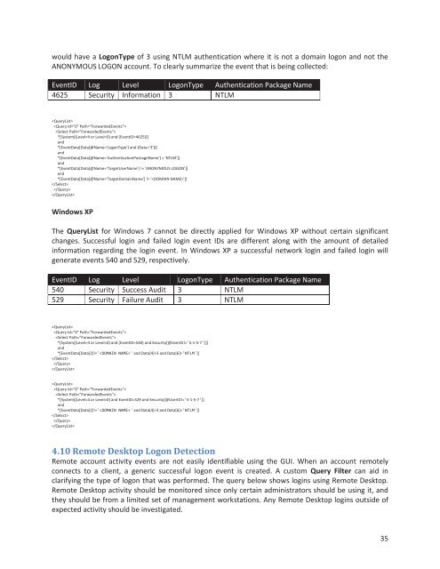 Spotting the Adversary with Windows Event Log Monitoring