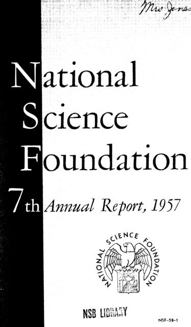 NSF-58-I - National Science Foundation